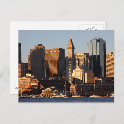 Boston, Massachusetts skyline 5 Briefkaart (Voorkant / Achterkant)