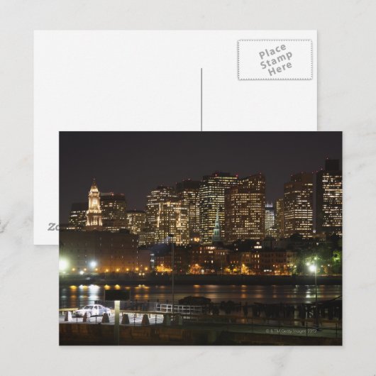 Boston, Massachusetts skyline 6 Briefkaart (Voorkant / Achterkant)