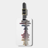 Boston Massachusetts Skyline Bagagelabel (Voorkant verticaal)