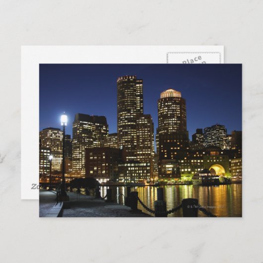 Boston, Massachusetts skyline Briefkaart (Voorkant / Achterkant)