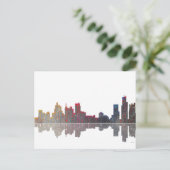 Boston Massachusetts Skyline Briefkaart (Staand voorkant)