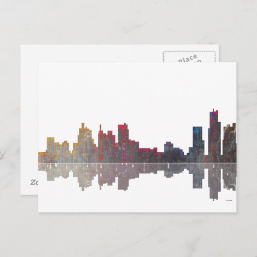 Boston Massachusetts Skyline Briefkaart (Voorkant / Achterkant)
