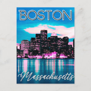 Boston Massachusetts Skyline Briefkaart