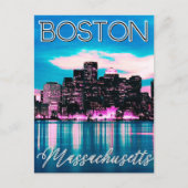 Boston Massachusetts Skyline Briefkaart (Voorkant)