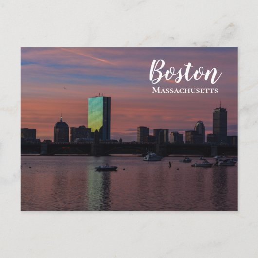 Boston Massachusetts Skyline Briefkaart Post Card (Voorkant)