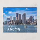 Boston Massachusetts Skyline Briefkaart Waterfront (Voorkant)