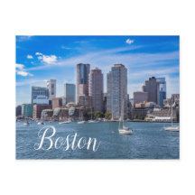 Boston Massachusetts Skyline Briefkaart Waterfront