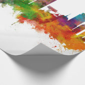 Boston Massachusetts Skyline Cadeaupapier (Hoek)