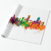 Boston Massachusetts Skyline Cadeaupapier (Uitgerold)