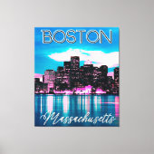 Boston Massachusetts Skyline Canvas Afdruk (Voorkant)