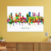 Boston Massachusetts Skyline Canvas Afdruk (Insitu (Woonkamer))
