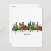 Boston Massachusetts Skyline Feestdagenkaart (Voorkant / Achterkant)