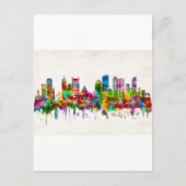 Boston Massachusetts Skyline Feestdagenkaart (Voorkant)