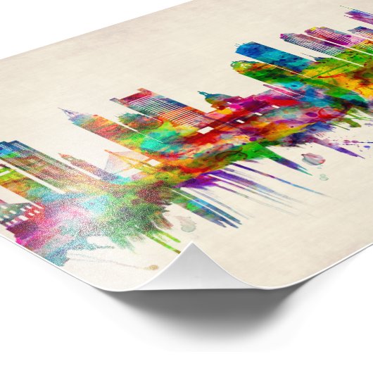 Boston Massachusetts Skyline Foto Afdruk (Hoek)