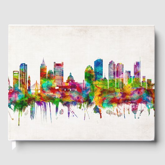 Boston Massachusetts Skyline Gastenboek (Voorkant)