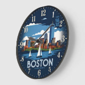 Boston Massachusetts Skyline Grote Klok (Hoek)