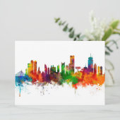 Boston Massachusetts Skyline Kaart (Staand voorkant)