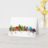 Boston Massachusetts Skyline Kaart (Gele Bloem)