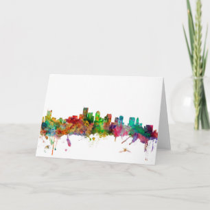Boston Massachusetts Skyline Kaart