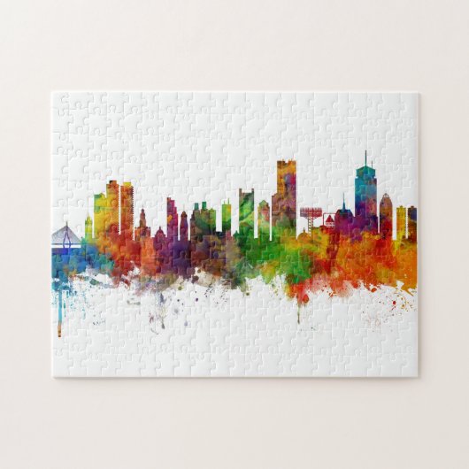 Boston Massachusetts Skyline Legpuzzel (Horizontaal)