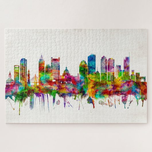 Boston Massachusetts Skyline Legpuzzel (Horizontaal)