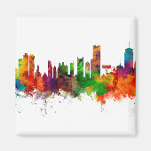 Boston Massachusetts Skyline Magneet (Voorkant)