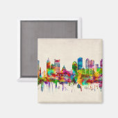 Boston Massachusetts Skyline Magneet (Voorkant / Achterkant)