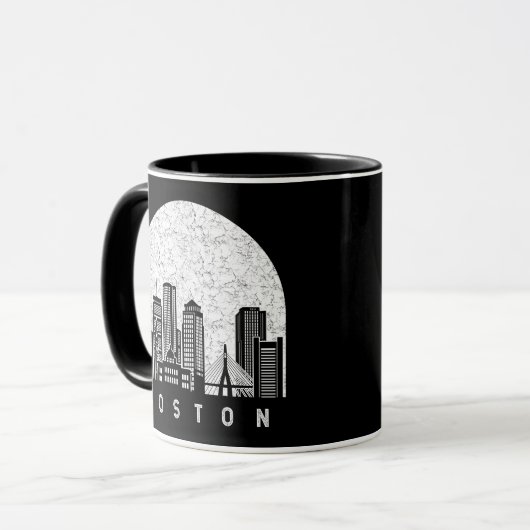 Boston Massachusetts Skyline Mok (Voorkant links)