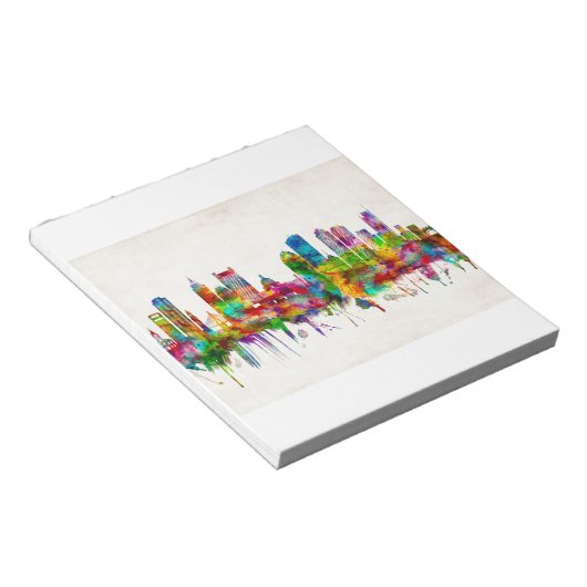 Boston Massachusetts Skyline Notitieblok (Schuin)