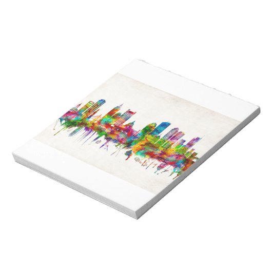 Boston Massachusetts Skyline Notitieblok (Linkerzijde)