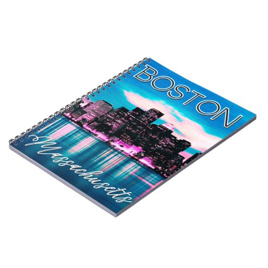 Boston Massachusetts Skyline Notitieboek (Linkerzijde)