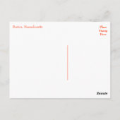 Boston, Massachusetts, Skyline op Night Post Card Briefkaart (Achterkant)