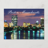 Boston Massachusetts Skyline op Sunset Briefkaart (Voorkant)