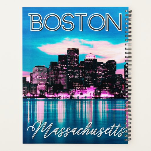 Boston Massachusetts Skyline Planner (Achterkant)