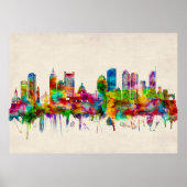 Boston Massachusetts Skyline Poster (Voorkant)