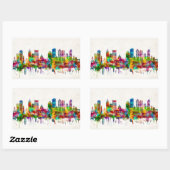 Boston Massachusetts Skyline Rechthoekige Sticker (Vel)
