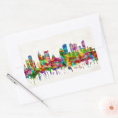 Boston Massachusetts Skyline Rechthoekige Sticker (Envelop)
