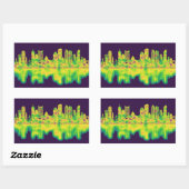 Boston Massachusetts Skyline Rechthoekige Sticker (Vel)
