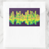 Boston Massachusetts Skyline Rechthoekige Sticker (Tas)