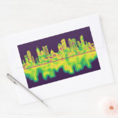 Boston Massachusetts Skyline Rechthoekige Sticker (Envelop)