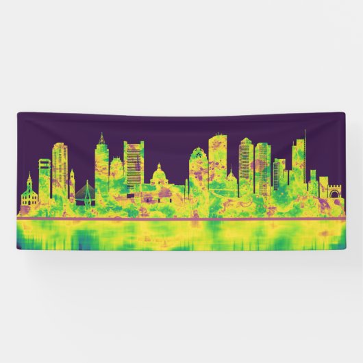 Boston Massachusetts Skyline Spandoek (Horizontaal)