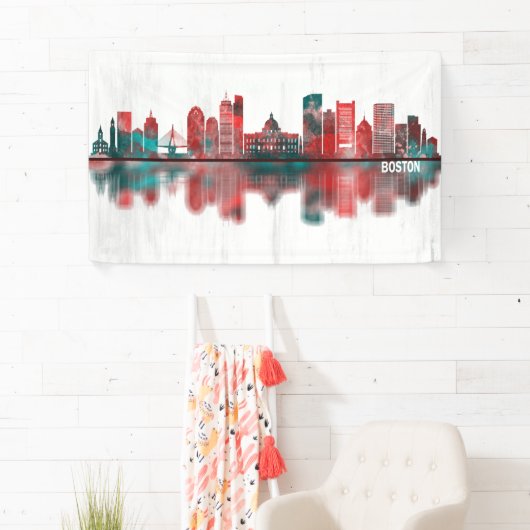 Boston Massachusetts Skyline Spandoek (Insitu)
