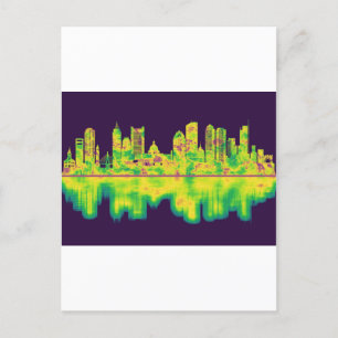 Boston Massachusetts Skyline Uitnodiging Briefkaart