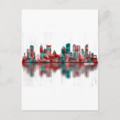 Boston Massachusetts Skyline Uitnodiging Briefkaart (Voorkant)