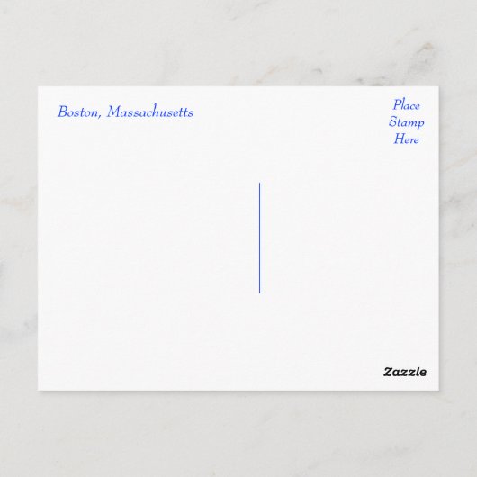 Boston Massachusetts Skyline - Verenigde Staten Briefkaart (Achterkant)