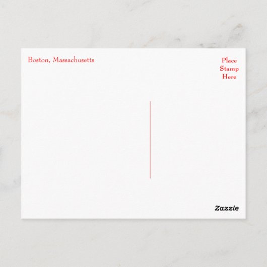 Boston, Massachusetts, Skyline Verenigde Staten Briefkaart (Achterkant)