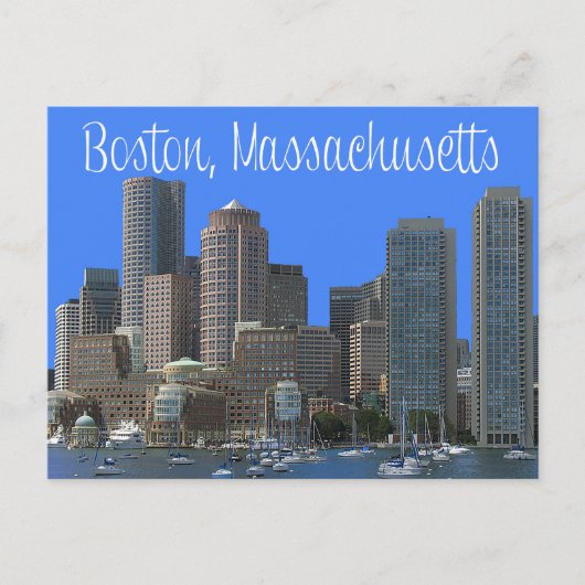Boston, Massachusetts, Skyline Verenigde Staten Briefkaart (Voorkant)