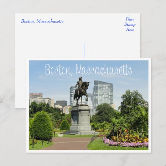 Boston Massachusetts Skyline - Verenigde Staten Briefkaart (Voorkant / Achterkant)