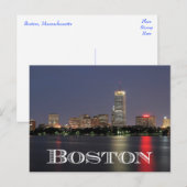 Boston Massachusetts Skyline - Verenigde Staten Briefkaart (Voorkant / Achterkant)