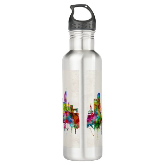 Boston Massachusetts Skyline Waterfles (Achterkant)